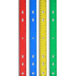 Trailmaker Plastic Rulers, 12" x 1-1/4", Assorted Colors, Case Of 100 Rulers