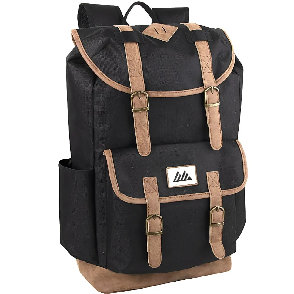 Trailmaker Scout Deluxe Drawstring Backpack, Black