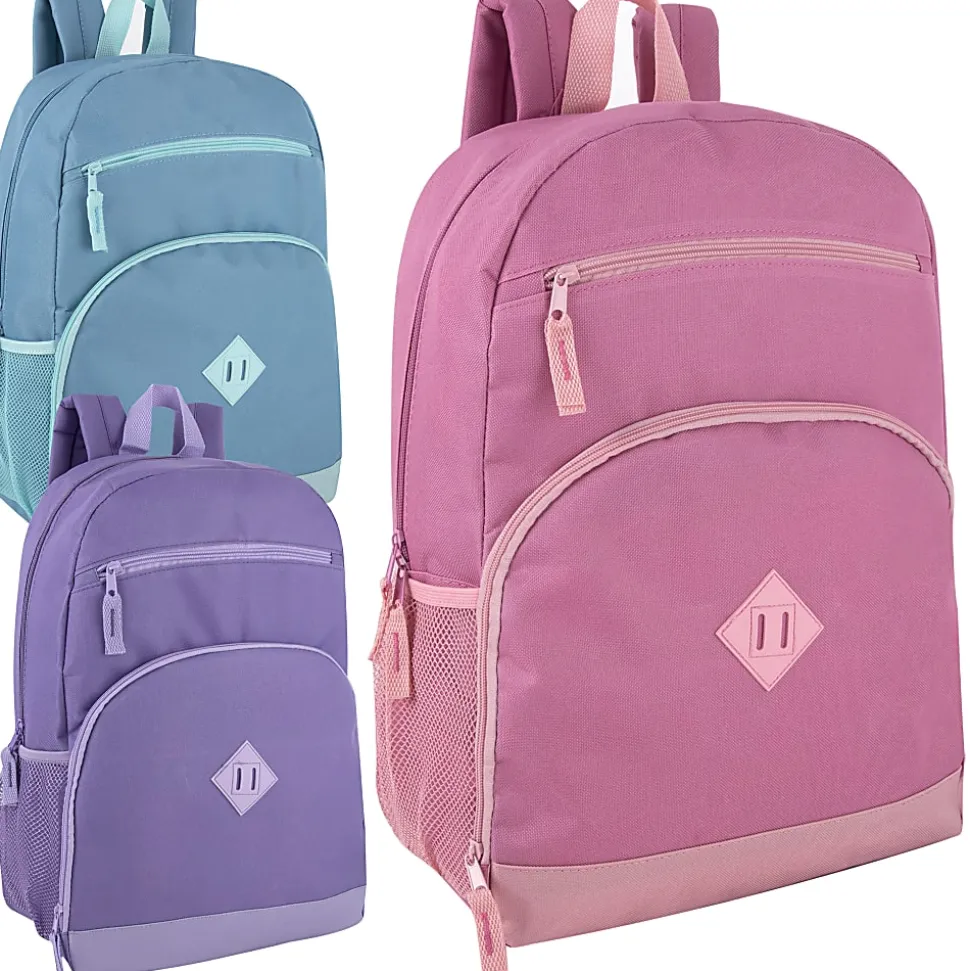 Trailmaker 2-Tone Backpacks, Assorted Colors, Girl, Case Of 24 Backpacks