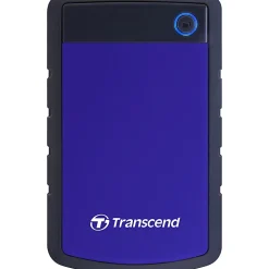 Transcend StoreJet TS2TSJ25H3B 2 TB Portable Rugged Hard Drive - 2.5" External - SATA - Blue - USB 3.0 - 3 Year Warranty