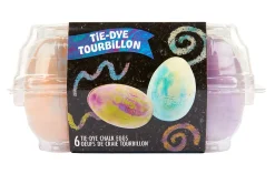 Transform sidewalks with Crayola Tie-Dye Chalk Eggs! Choose from 6 washable color combos and create eye-popping art outdoors.