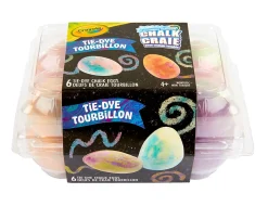 Transform sidewalks with Crayola Tie-Dye Chalk Eggs! Choose from 6 washable color combos and create eye-popping art outdoors.