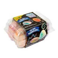 Transform sidewalks with Crayola Tie-Dye Chalk Eggs! Choose from 6 washable color combos and create eye-popping art outdoors.