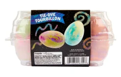 Transform sidewalks with Crayola Tie-Dye Chalk Eggs! Choose from 6 washable color combos and create eye-popping art outdoors.