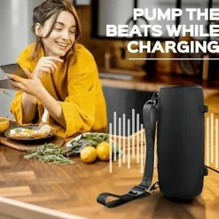 Treblab HD-Max Portable Bluetooth Speaker System - 50 W RMS - Black - 30 Hz to 16 kHz - TrueWireless Stereo - Battery Rechargeable