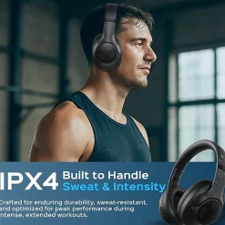 TREBLAB Z2|Over Ear Workout Headphones with Microphone|Bluetooth 5.0, ANC|Wireless Headphones  - Z2