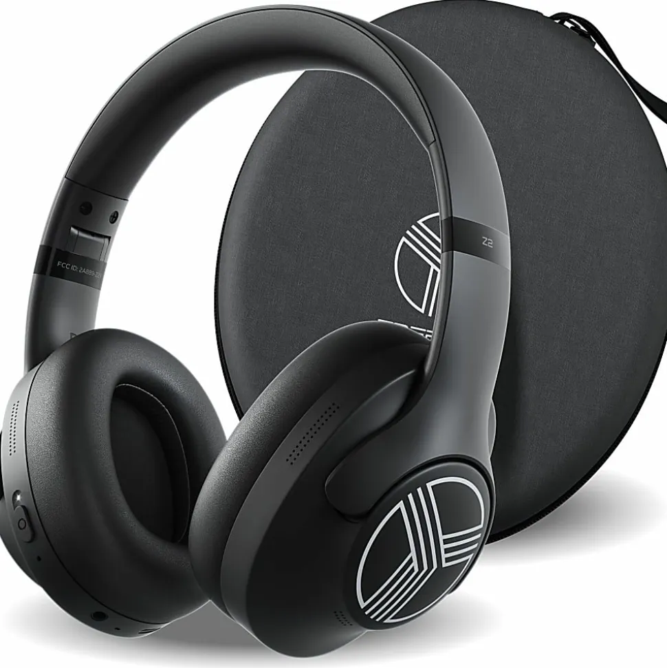 TREBLAB Z2 |Over Ear Workout Headphones with Microphone |Bluetooth 5.0, ANC|Wireless Headphones - Z2B