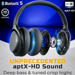 Treblab Z7 PRO, Hybrid Active Noise Canceling Headphones with Mic, 45H Playtime, Z7PRO