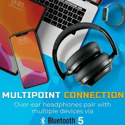 Treblab Z7 PRO, Hybrid Active Noise Canceling Headphones with Mic, 45H Playtime, Z7PRO