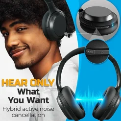 Treblab Z7 PRO, Hybrid Active Noise Canceling Headphones with Mic, 45H Playtime, Z7PRO