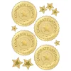 Trend Award Seal Stickers, Congratulations Gold, 32 Stickers Per Pack, Set Of 6 Packs