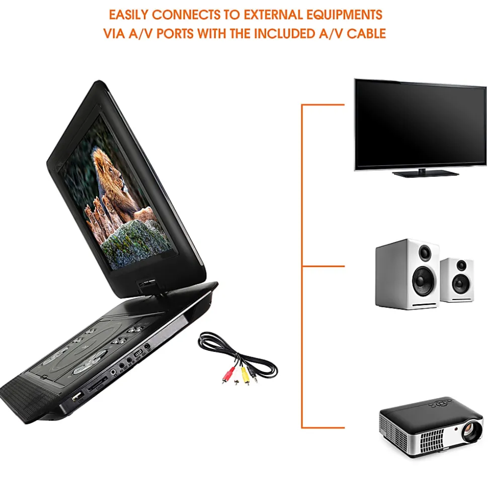 Trexonic Portable 14.1" DVD Player With Screen