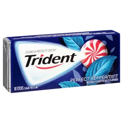 Trident® Perfect Peppermint Sugar-Free Gum, 14 Pieces Per Pack, Box Of 12 Packs