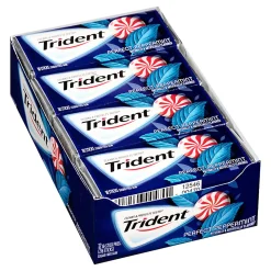 Trident® Perfect Peppermint Sugar-Free Gum, 14 Pieces Per Pack, Box Of 12 Packs