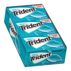 Trident® Sugar-Free Wintergreen Gum, 14 Pieces Per Pack, Box Of 12 Packs