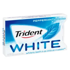 Trident® White Peppermint Sugar-Free Gum, Box Of 9 Packs