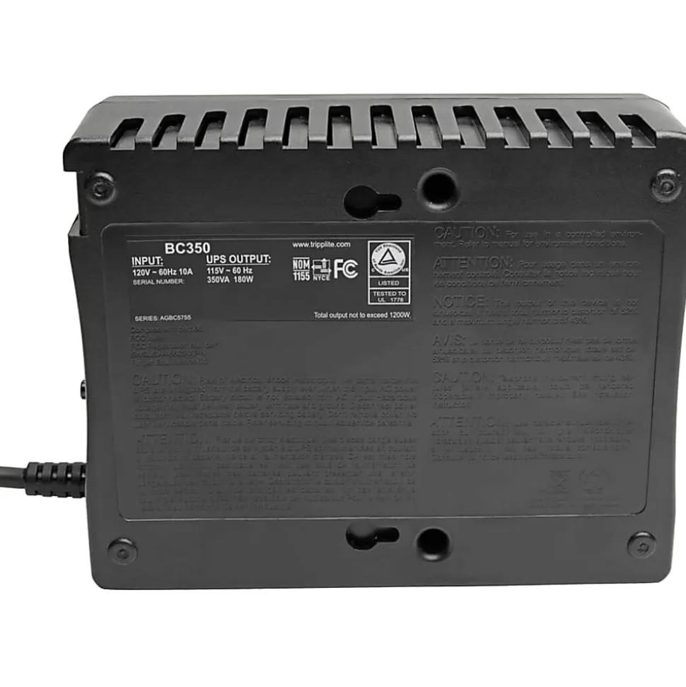 Tripp Lite BC350 Personal UPS Battery Backup, 350VA/180 Watt