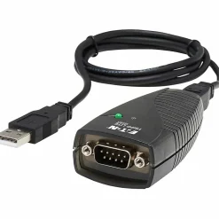 Tripp Lite by Eaton Keyspan USB to Serial Adapter - USB-A Male to DB9 RS232 Male 3 ft. (0.91 m) TAA - Type A Male, DB-9 Male