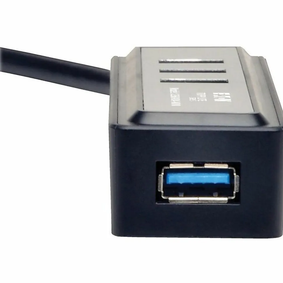 Tripp Lite by Eaton Portable 4-Port USB 3.0 Superspeed Mini Hub w/ Built In Cable - USB - External - 4 USB 3.0 Port(s) with Built In Cable