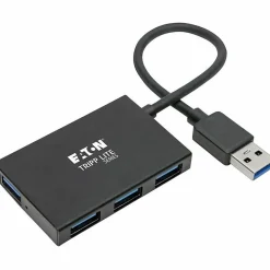 Tripp Lite by Eaton 4-Port Slim Portable USB-A Hub - USB 3.x (5Gbps) Aluminum Housing - USB - External - 4 USB Port(s) - 4 USB 3.0 Port(s) - PC