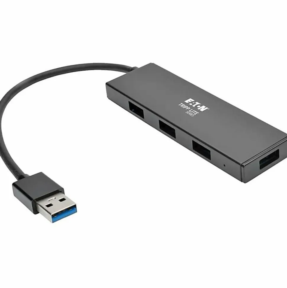 Tripp Lite by Eaton 4-Port Ultra-Slim Portable USB 3.0 SuperSpeed Hub - USB - External - 4 USB Port(s) - 4 USB 3.0 Port(s) - PC, Mac