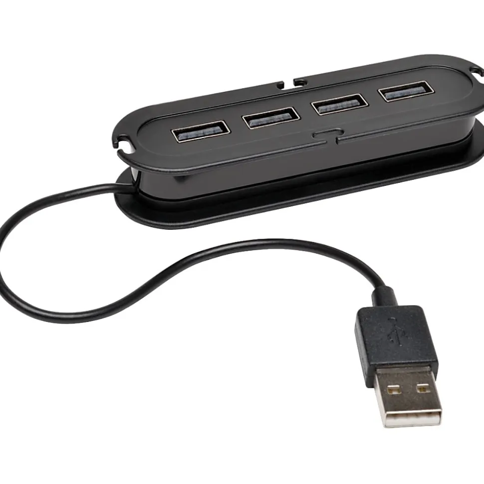 Tripp Lite by Eaton 4-Port USB 2.0 Hi-Speed Ultra-Mini Hub w/ Cable Compact Mobile - USB - 4 USB Port(s) - 4 USB 2.0 Port(s)