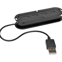 Tripp Lite by Eaton 4-Port USB 2.0 Hi-Speed Ultra-Mini Hub w/ Cable Compact Mobile - USB - 4 USB Port(s) - 4 USB 2.0 Port(s)