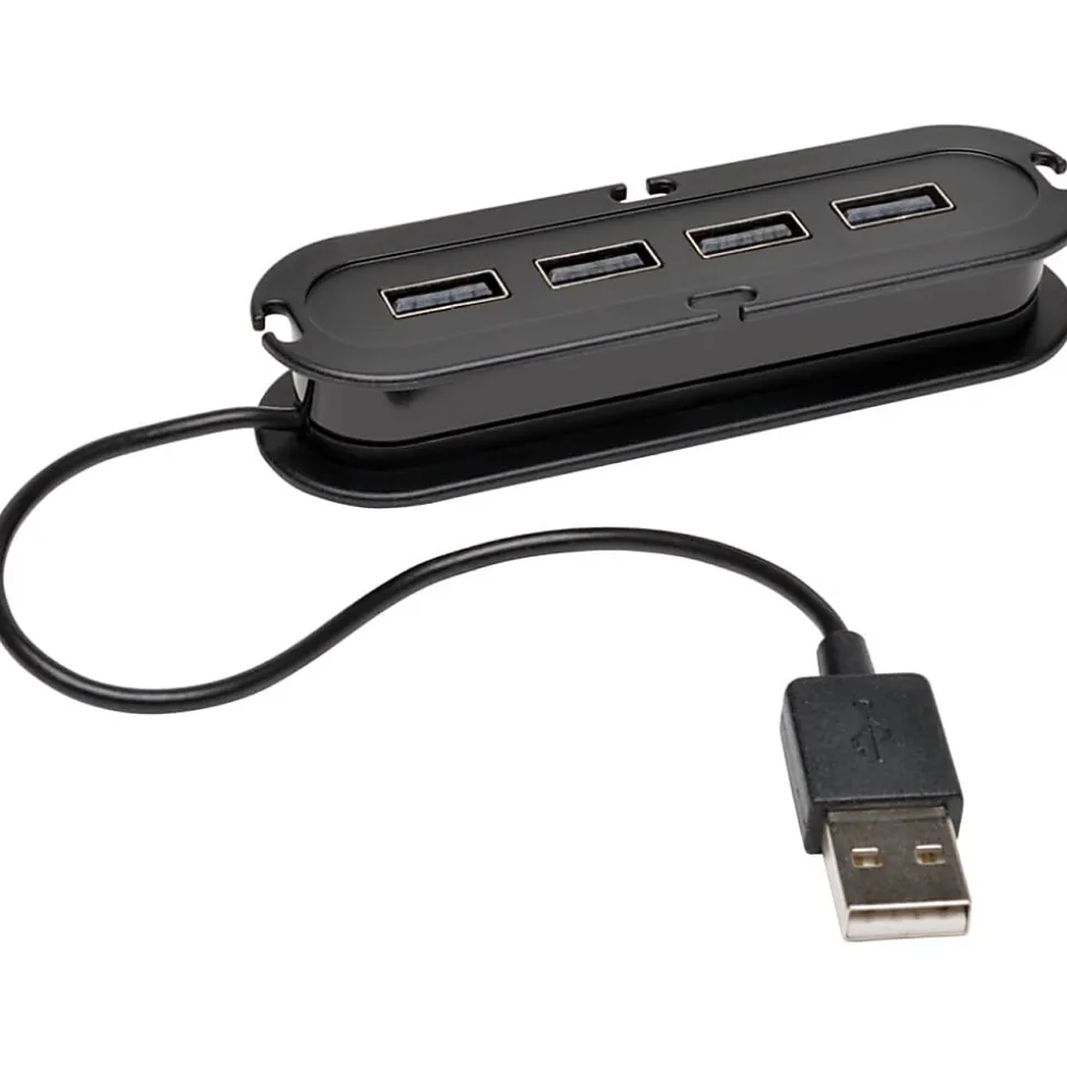 Tripp Lite by Eaton 4-Port USB 2.0 Hi-Speed Ultra-Mini Hub w/ Cable Compact Mobile - USB - 4 USB Port(s) - 4 USB 2.0 Port(s)