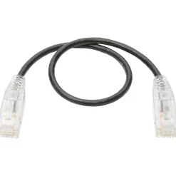 Tripp Lite Cat6 UTP Patch Cable (RJ45) - M/M, Gigabit, Snagless, Molded, Slim, Black, 1 ft. - 1 ft Category 6 Network Cable  - N201S01BK