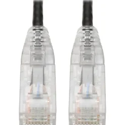 Tripp Lite Cat6 UTP Patch Cable (RJ45) - M/M, Gigabit, Snagless, Molded, Slim, Black, 1 ft. - 1 ft Category 6 Network Cable  - N201S01BK