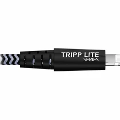 Tripp Lite Heavy Duty Lightning to USB Charging Cable Sync/Charge Apple iPhone iPad 3ft 3' - 1x Lightning Male Proprietary Connector - M100003HD