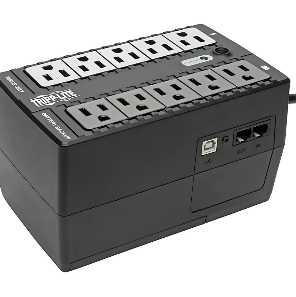 Tripp Lite INTERNET550U 8-Outlet Standby Uninterruptible Power Supply, 550VA/300 Watts