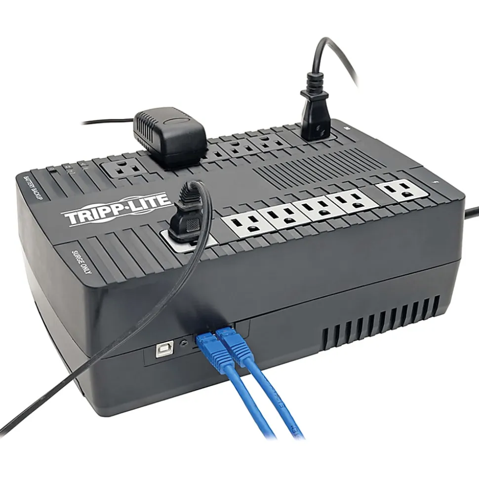 Tripp Lite UPS 750VA 450W Desktop Battery Back Up AVR Compact 120V USB RJ11