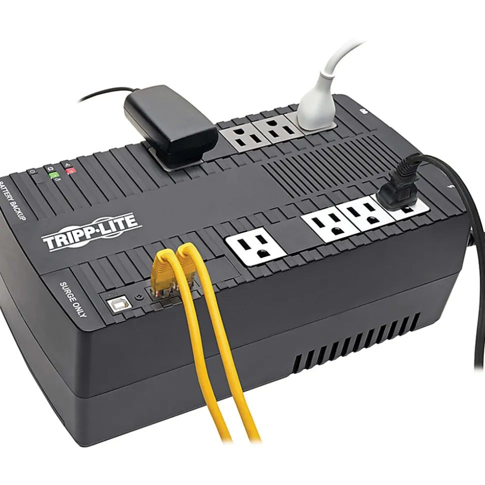 Tripp Lite UPS 550VA 300W Desktop Battery Back Up AVR Compact 120V USB RJ11