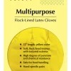 Tronex Flock-Lined Rubber Latex Multipurpose Gloves, X-Large, Yellow, One Pair