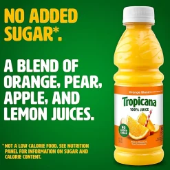 Tropicana Fruit Juice, Orange Fluorescent, 10 Oz, Pack Of 24 Bottles