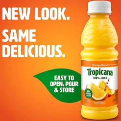 Tropicana Fruit Juice, Orange Fluorescent, 10 Oz, Pack Of 24 Bottles