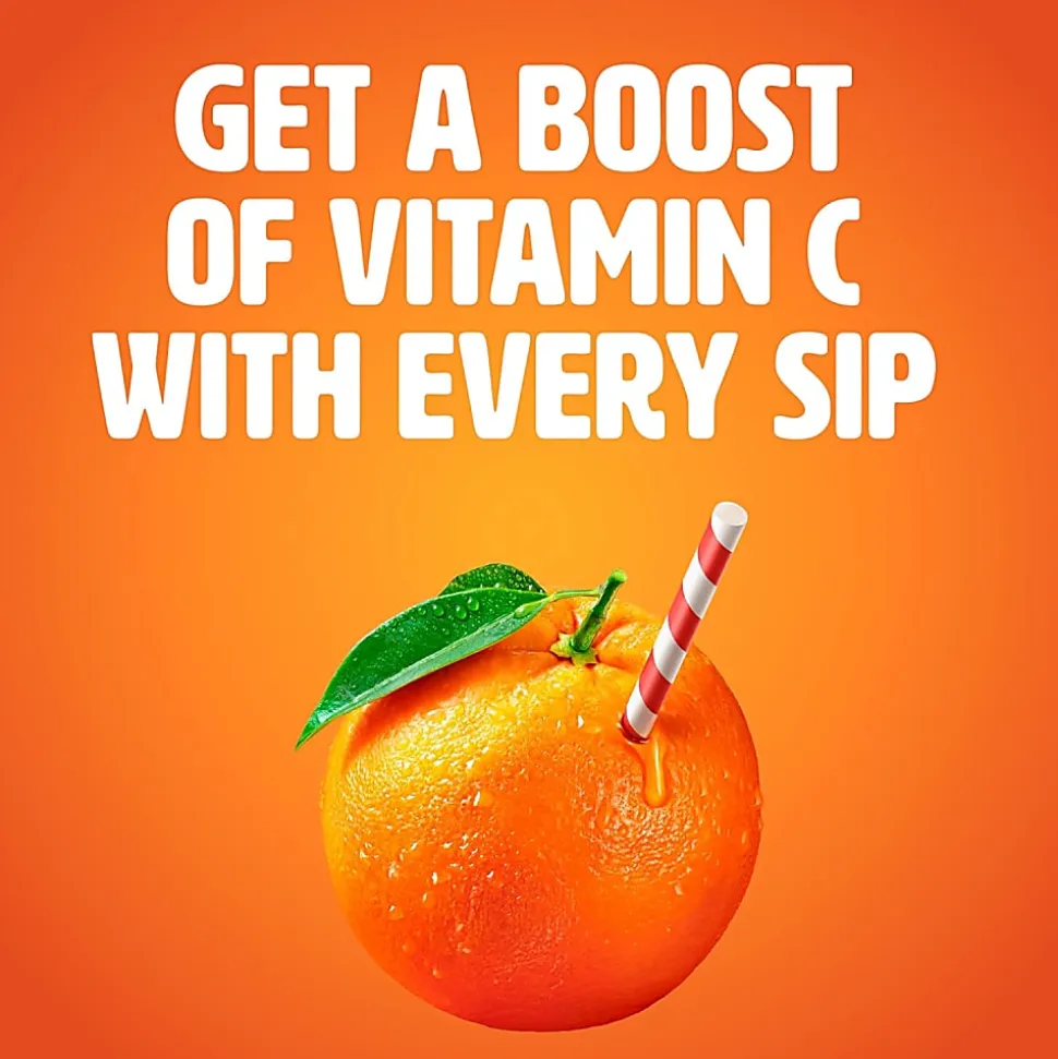 Tropicana Fruit Juice, Orange Fluorescent, 10 Oz, Pack Of 24 Bottles