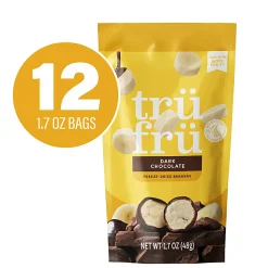 Tru Fru Hyper-Dried Grab & Go Dried Bananas In Dark Chocolate, 1.7 Oz, Total Qty 12