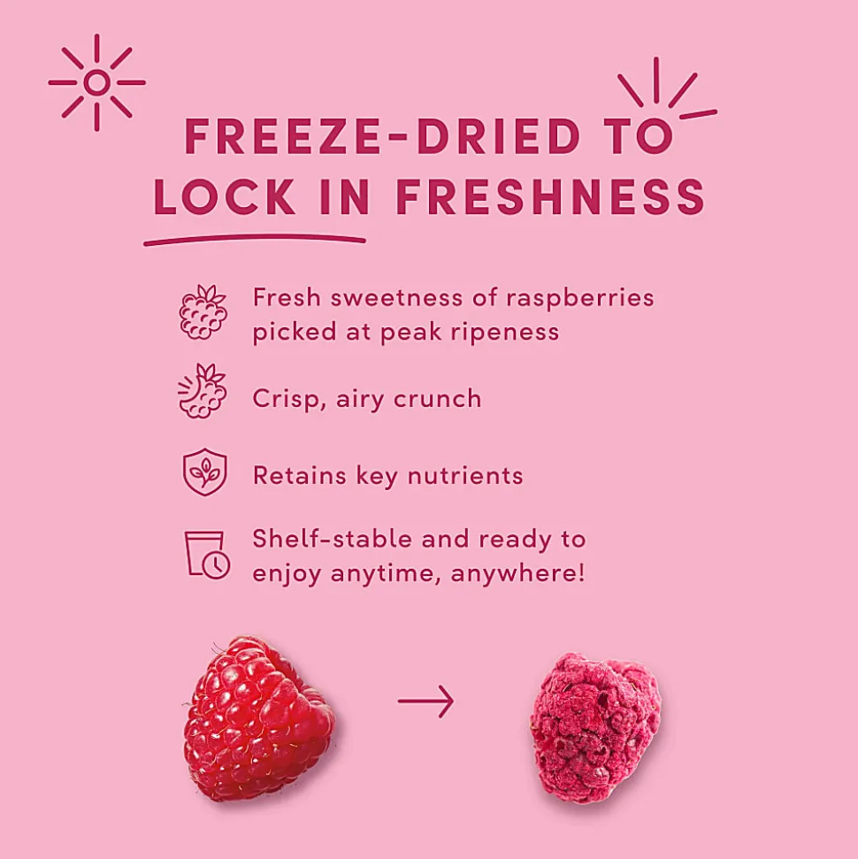 Tru Fru Hyper-Dried Grab & Go Raspberries In White & Dark Chocolate, 1.7 Oz, Total Qty 12