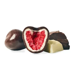 Tru Fru Hyper-Dried Grab & Go Raspberries In White & Dark Chocolate, 1.7 Oz, Total Qty 12