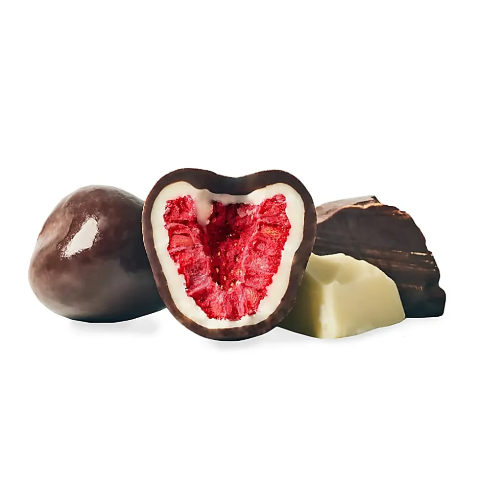 Tru Fru Hyper-Dried Grab & Go Raspberries In White & Dark Chocolate, 1.7 Oz, Total Qty 12