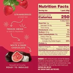 Tru Fru Hyper-Dried Grab & Go Strawberries In White & Dark Chocolate, 1.7 Oz, Total Qty 12