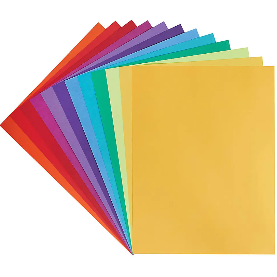 Tru-Ray Construction Paper, Heavyweight, 9" x 12", Color Wheel Assortment, 12 Vibrant Colors, 144 Sheets Per Pack, Set Of 3 Packs