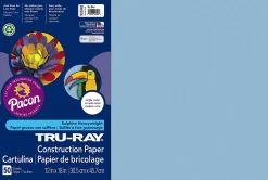 Tru-Ray® Construction Paper, 50% Recycled, 12" x 18", Sky Blue, Pack Of 50