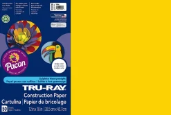 Tru-Ray® Construction Paper, 50% Recycled, 12" x 18", Yellow, Pack Of 50