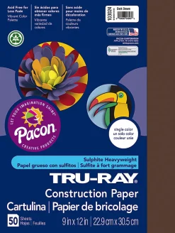 Tru-Ray® Construction Paper, 50% Recycled, 9" x 12", Dark Brown, Pack Of 50