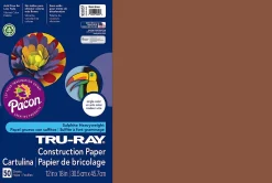 Tru-Ray® Construction Paper, 50% Recycled, 12" x 18", Warm Brown, Pack Of 50