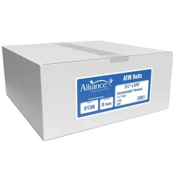 TST/Impreso Banking/Teller Window/ATM Rolls, Heavyweight Thermal, 3-1/8" x 870', White, Pack Of 8 Rolls