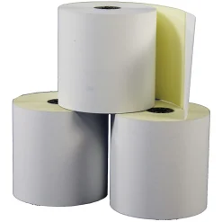 TST/Impreso Banking/Teller Window/ATM Rolls, 3" x 90', 2-Ply, Self-Contained, Canary/White, Pack Of 50 Rolls